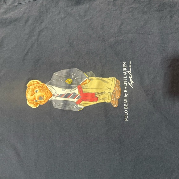 Polo Ralph Lauren Polo Bear T Shirt Navy XL Preppy Graphic Tee - Picture 4 of 4